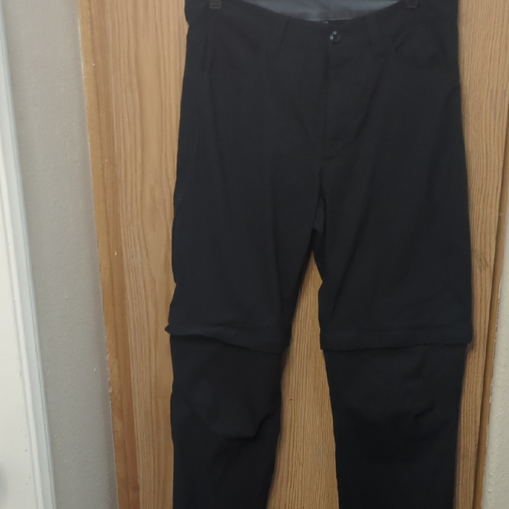 Eddie Bauer Black Convertible Tech Pants Straight Leg